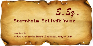 Sternheim Szilvánusz névjegykártya